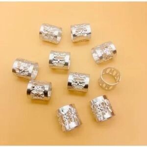 10 pcs Ring Hijab Assesoris Rambut Kekinian Estetik Clip Rambut Viral Cocok untuk Wanita Modis - Emas