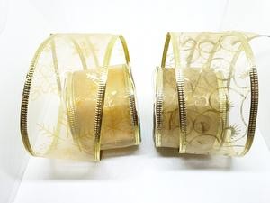 Pita Hampers Kado 4 Cm Kawat Emas Kuning Gold Transparan Natal Lebaran