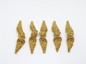 Kancing Cheongsam Kepang Emas 5 Pasang Set Imlek Baju Dress