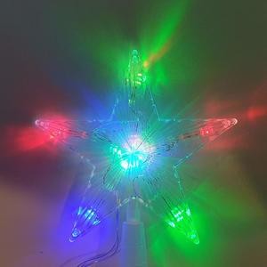 Top Bintang Lampu LED 19 Cm Pohon Natal 1 Meter Warna Warni RGB Merah Hijau Biru