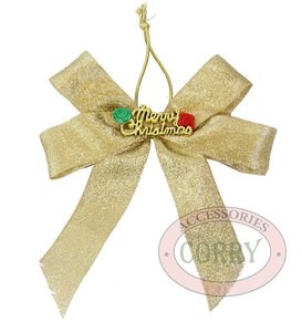 Pita Hias Pohon Natal Gantungan Silver Gold 15 Cm