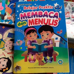 Buku Edukasi Anak Baca Tulis Gambar Huruf Membaca Kata Belajar Praktis