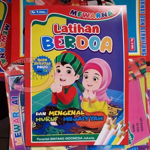Buku Mewarnai Anak Latihan Berdoa Islam Mengenal Huruf Hijaiyah