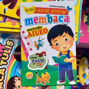 Buku Belajar Anak TK PAUD Cepat Pintar Membaca Metode AIUEO Best Seller