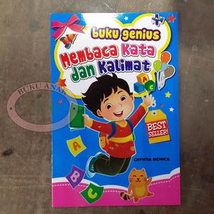 Buku Anak TK Genius Membaca Kata Kalimat Color Book Edukasi
