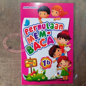 Buku Belajar Anak Permulaan Membaca 1B Gambar Vokal Huruf PAUD TK Edukasi Murah