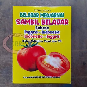 Buku Anak Belajar Mewarnai Sambil Belajar Bahasa Inggris Indonesia PAUD TK Edukasi Murah