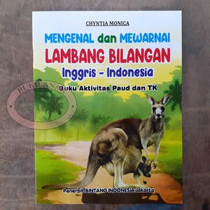 Buku Anak Belajar Mengenal Mewarnai Angka Inggris Indonesia TK PAUD Edukasi Murah