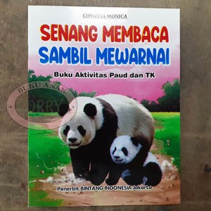 Buku Anak Belajar Senang Membaca Mewarnai Gambar Huruf TK PAUD Edukasi Murah
