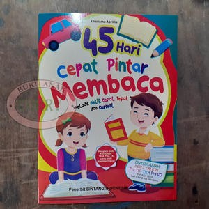 Buku Anak Belajar 45 Hari Cepat Pintar Membaca Kata Gambar TK Pra TK Edukasi Murah