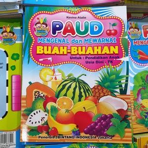 Buku Belajar Anak Mengenal Dan Mewarnai Buah Untuk PAUD TK Gambar Murah
