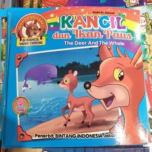 Buku Cerita Anak Seri Dongeng Kancil Ikan Paus Inggris Indonesia Berwarna Bilingual