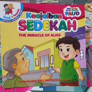 Buku Cerita Anak Muslim Yazqi Yasmin Sedekah Inggris Indonesia Berwarna Bilingual