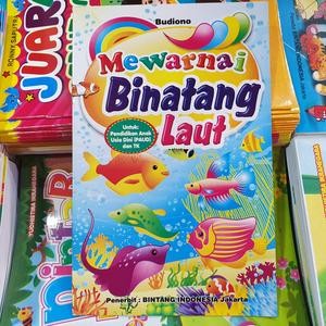 Buku Belajar Anak Mewarnai Binatang Laut PAUD Dan TK Color Book Murah