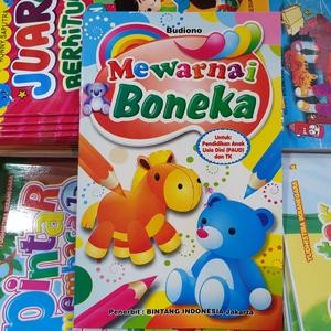 Buku Belajar Anak Mewarnai Boneka PAUD Dan TK Color Book Murah