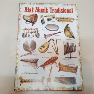 Karton Gambar Edukasi Anak Gambar Alat Musik Tradisional 34 X 49 Cm Dinding Tembok Murah
