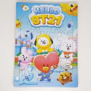 Mainan Anak Susun Puzzle Karton 18 X 25 Cm BT21 Ayunan Swing Edukasi Murah Jigsaw