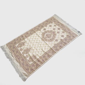 Sajadah Turki Premium Bunga Ungu Emas Batik 120 X 70 Cm Tebal Lapis Bordir Rug Pray Turky