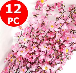 Bunga Sakura Pink 70 Cm 12 Pc Dekorasi Imlek Sincia Bulk Grosir Kain Lusinan Warna Gradasi