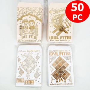 Angpao Idul Fitri Lebaran Isi 50 Mewah 10 Cm Amplop Uang Putih Emas Murah Grosir