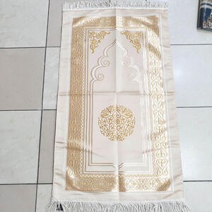 Sajadah Turki Gerbang Batik Bulat Emas Hitam Abu Premium 120 X 70 Cm Lapis Bordir Rug Pray Turky