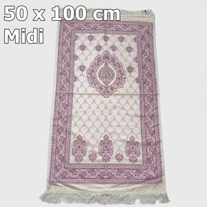 Sajadah Midi Premium Gerbang Batik Lingkar Pink Ungu 100 X 50 Cm Turki Turky