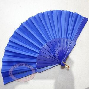 Kipas Biru Tua Dekorasi Polos 23 Cm Hampers Parcel Dekorasi Kado Imlek Lebaran