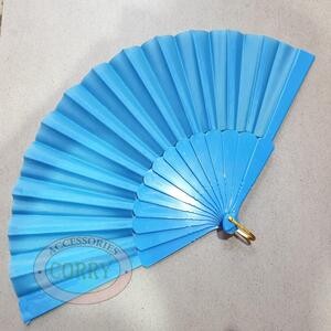 Kipas Biru Muda Dekorasi Polos 23 Cm Hampers Parcel Dekorasi Kado Imlek Lebaran