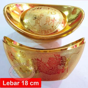 Tempat Permen Yenpao Sincia 18 Cm Emas Naga Burung Besar