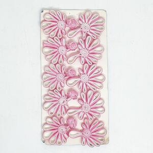 Kancing Cheongsam Imlek Pink Putih Perempuan Kain Bunga 5 Set
