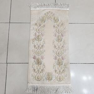 Sajadah Kepala Kecil Bunga Krem Coklat 35 X 60 Cm Premium Lapis