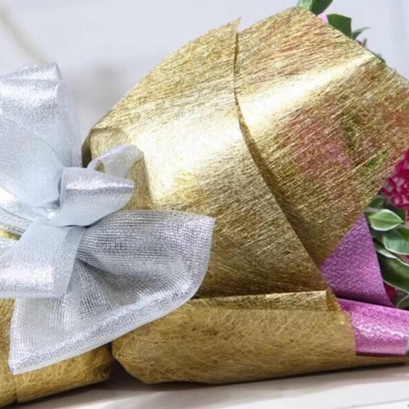 Serat Kain Bucket 1.5 X 5M / 5 Meter , Flower Wraping, Dekorasi Kado, Bunga - Main view