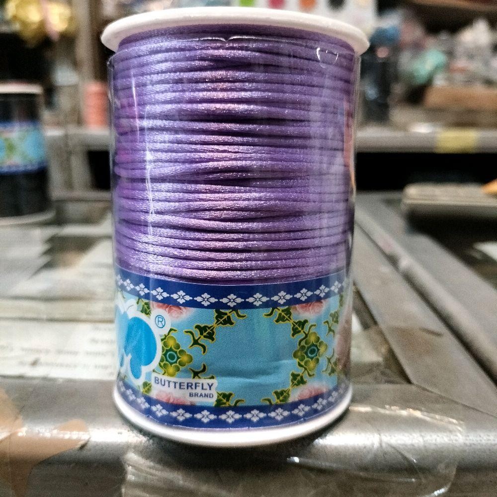 2 mm / 100 Mtr Tali Rrt Butterfly Brand, Korea Knot, Tali Mas Ker, Tali HP, Tali Satin, Tali Serbaguna - Ungu Tua - Main view