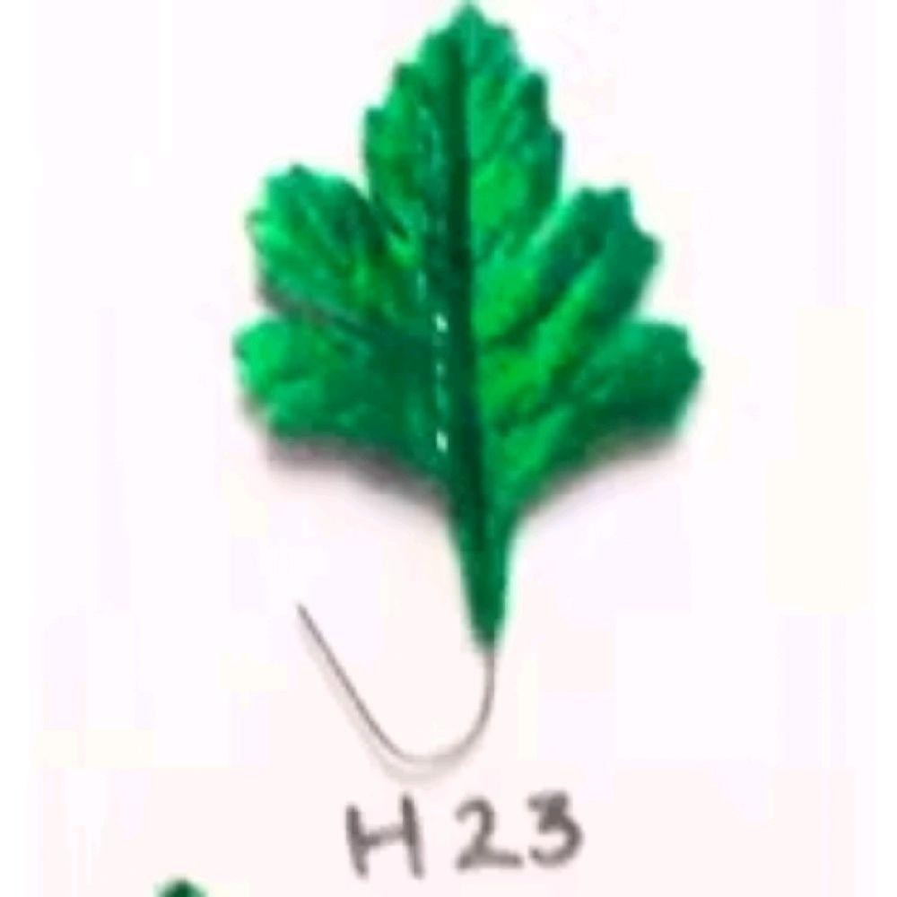 24 Pcs Daun Kain Bludru Isi 24 Pcs Tangkai Bunga / Batang Kawat / Imitasi - H132 - Main view