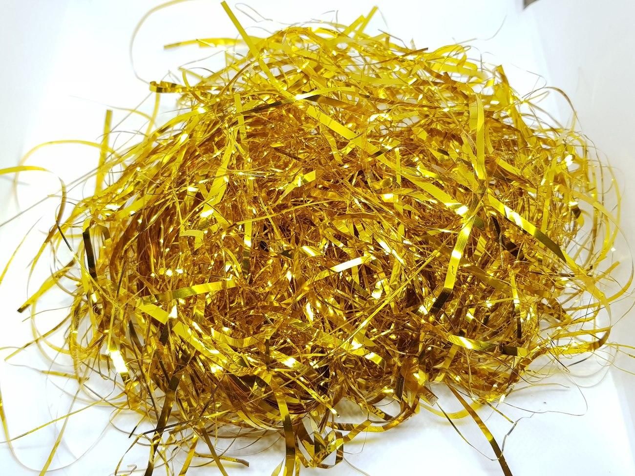 Rumput Emas Hiasan Natal Lebaran Hampers Kado Kertas Metalik - Main view