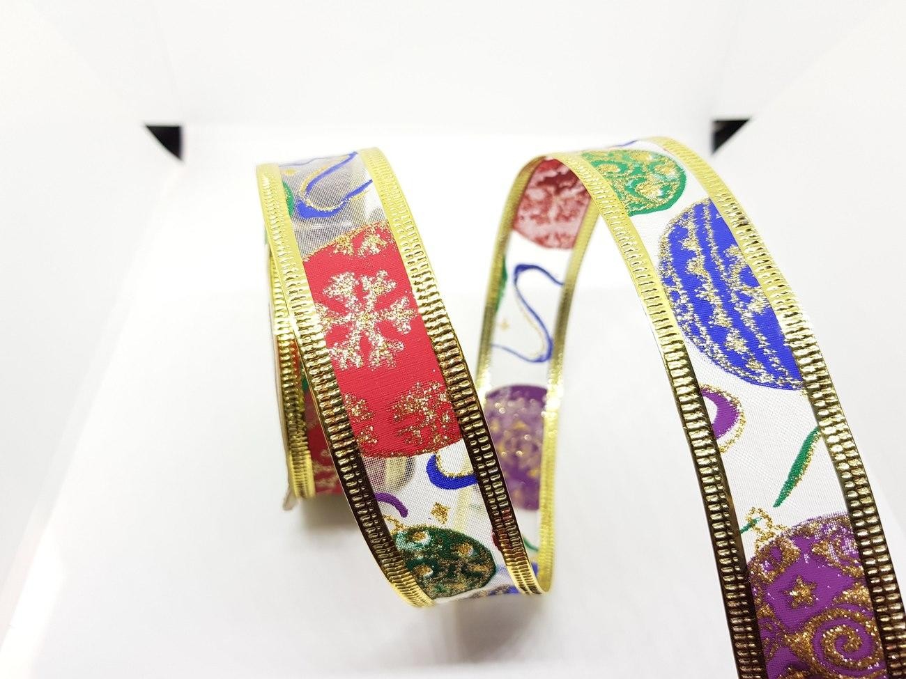 Pita Transparan 2.5 Cm Natal Lebaran Hampers Emas Merah Biru Hijau - Main view