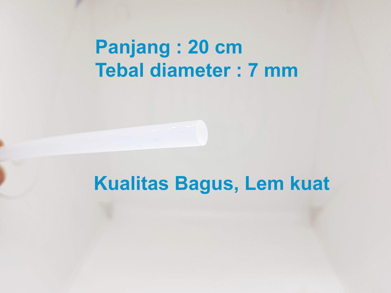 Lem Tembak Taiwan Bagus Tembak Putih Bening 20cm Diameter 7mm Murah Lilin - Main view