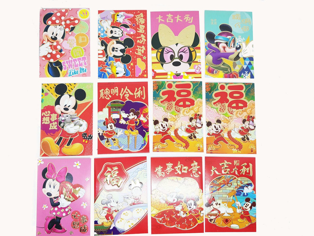 Angpao 12 Cm Miki Mouse Lucu Isi 4 Tikus Shio Merah Imlek Sincia Murah - Main view