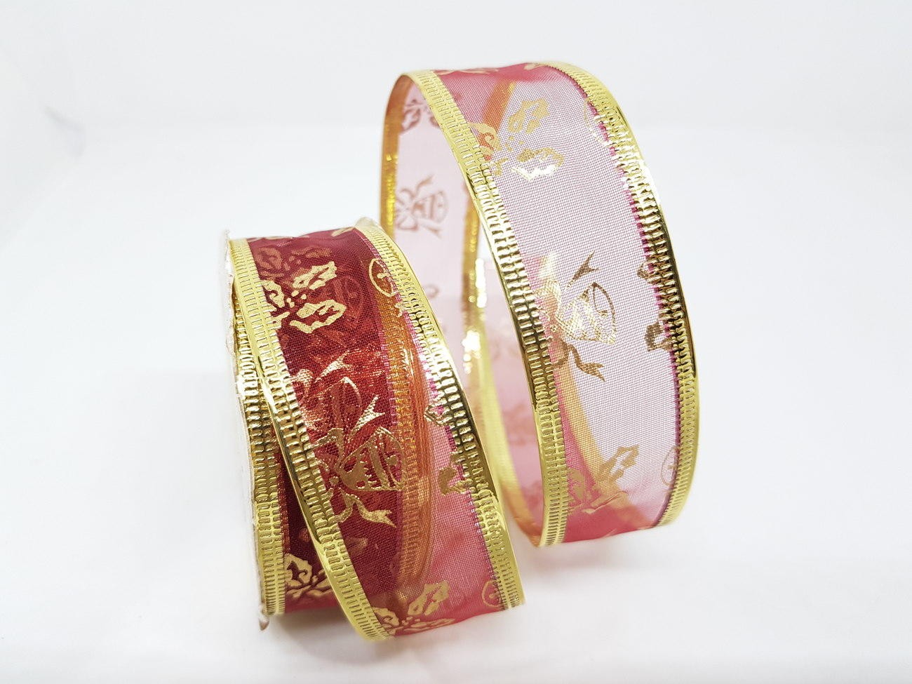 Pita Hamper Transparan 2.5 Cm Maroon Merah Natal Lebaran Kado Hampers - Main view