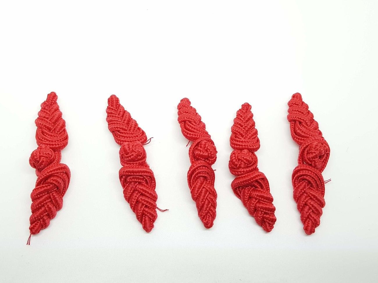 Kancing Cheongsam Imlek Baju Kain Merah 5 Pasang Pc Set - Main view