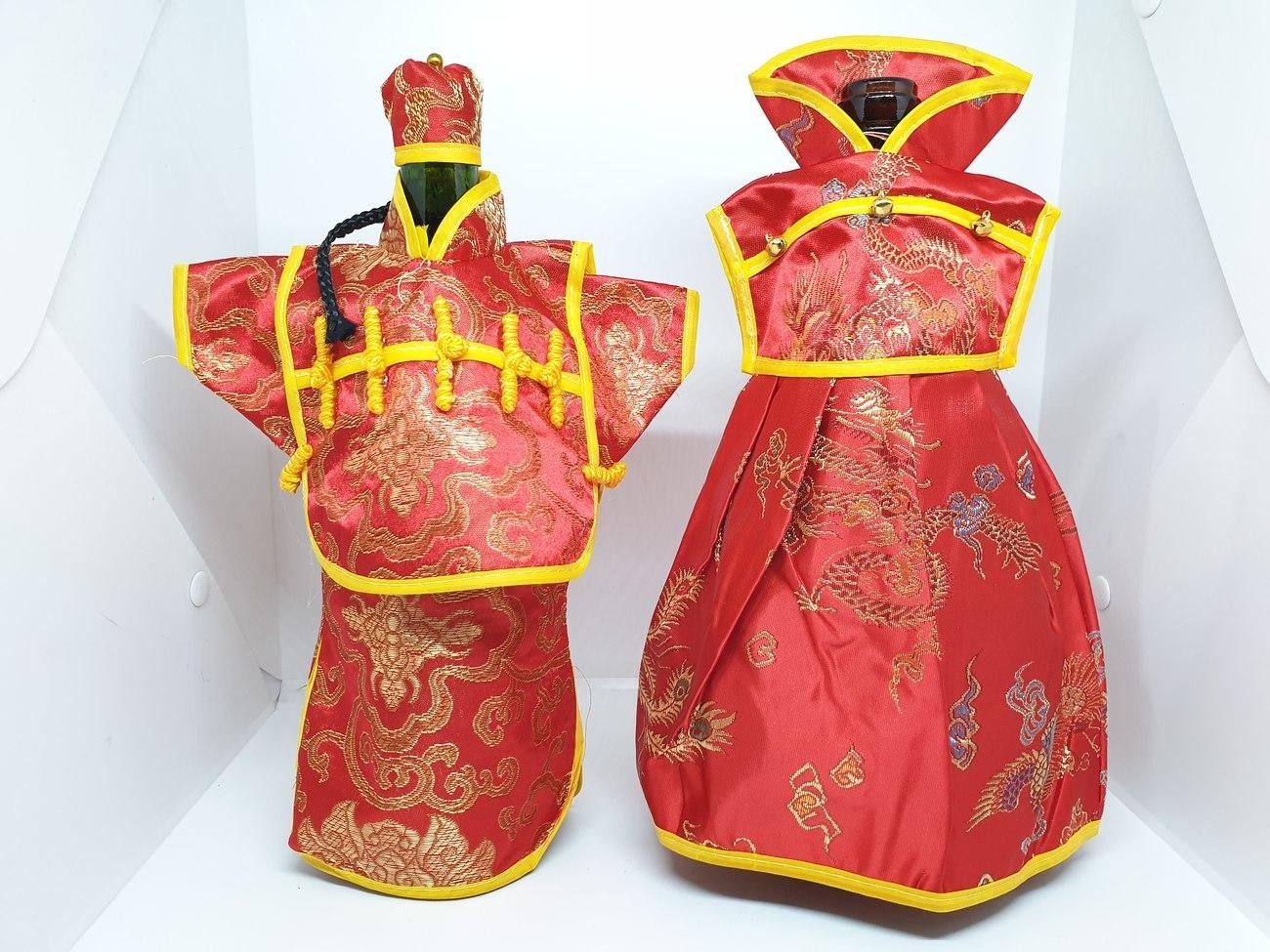 Baju Botol Wine Couple Cheongsam Sangjit Wedding Perkawinan Cina Imlek Cover - Main view