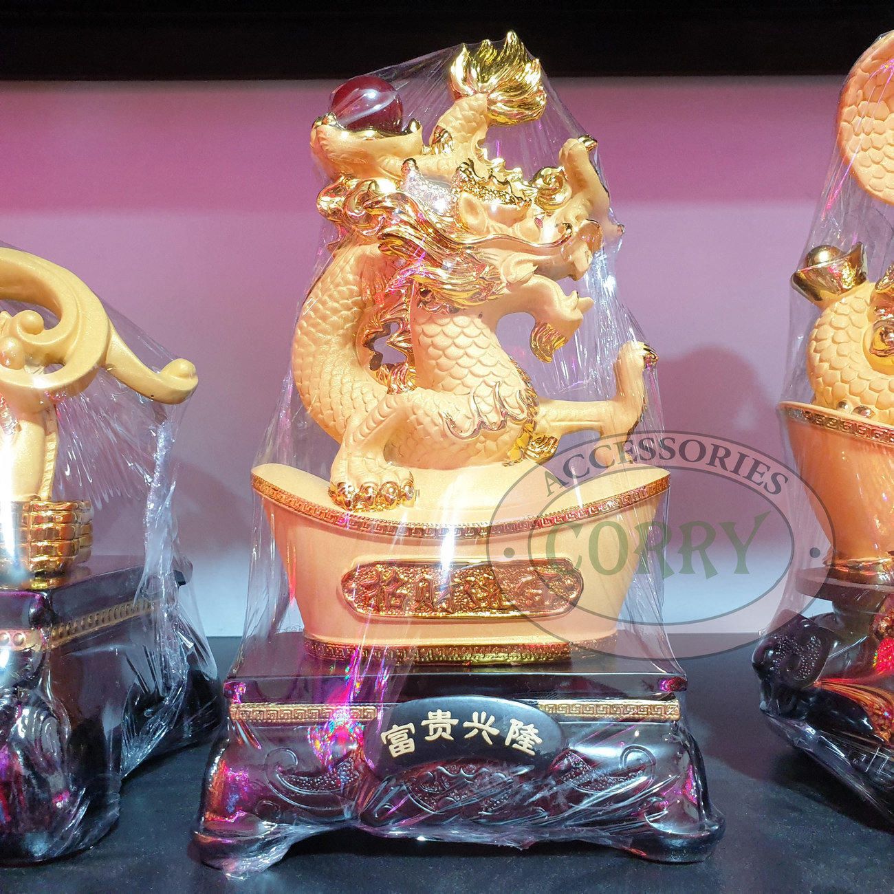 Patung Emas Gold Shio Naga Uang 20 Cm Imlek Resin Rejeki - Main view