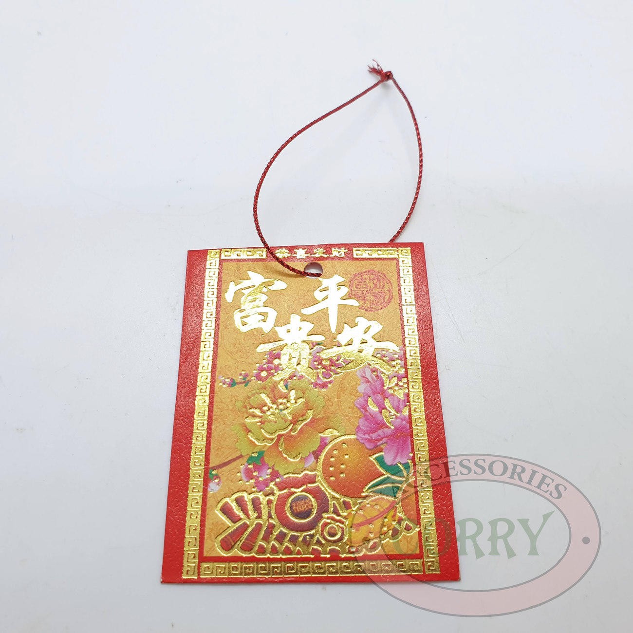 Angpao Gantung Pohon Merah Emas Tali Hiasan Imlek 8 Cm Sincia - Main view
