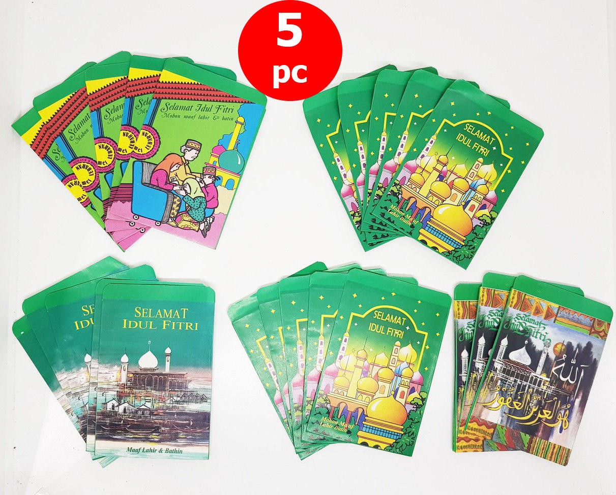 Angpao Lebaran Isi 5 Hijau Amplop Isi Uang Sedekah Idul Fitri Mesjid Murah - Main view