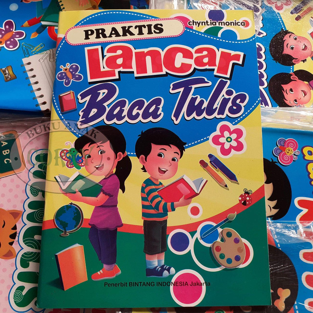 Buku Edukasi Anak Praktis Lancar Baca Tulis Gambar TK Belajar Kata - Main view