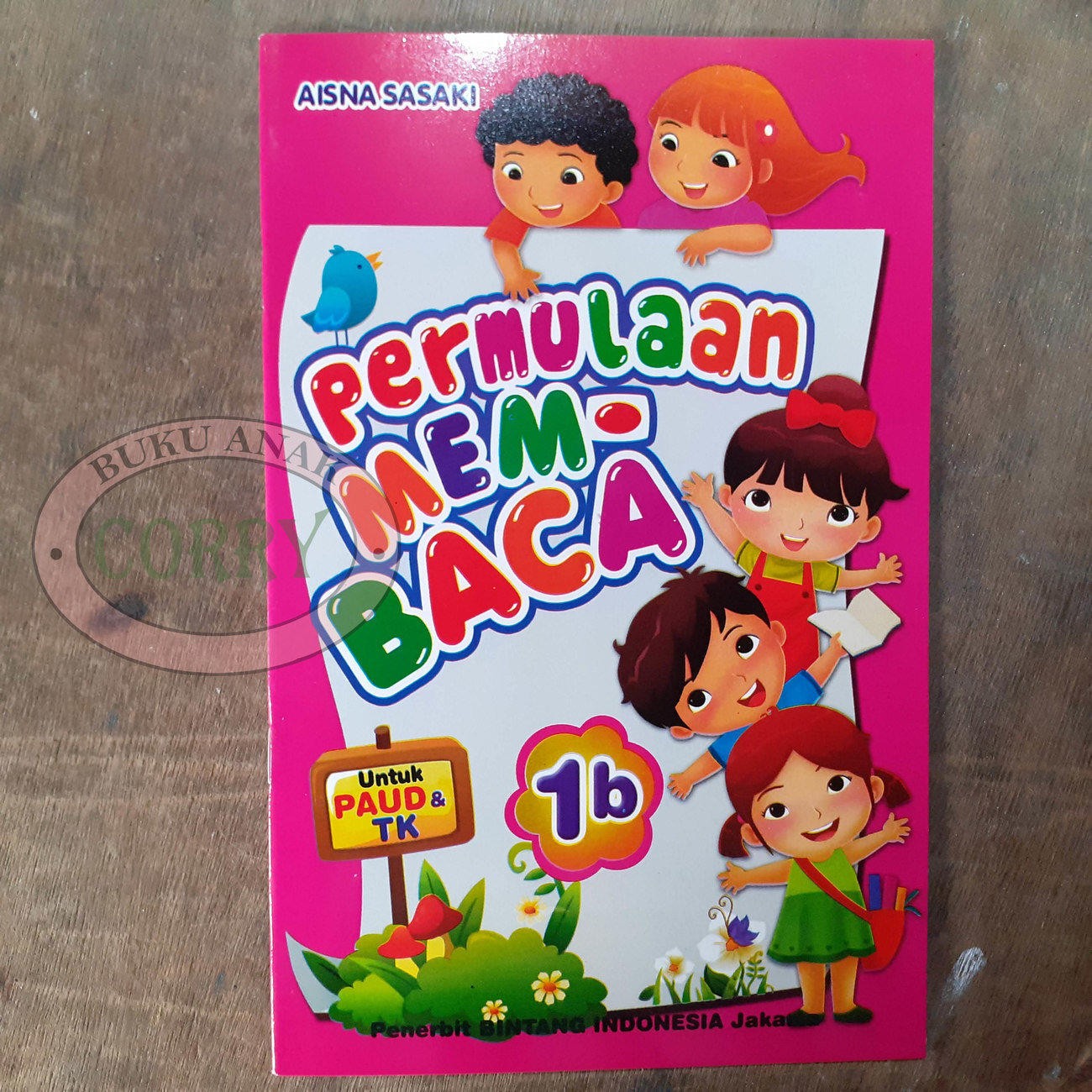 Buku Belajar Anak Permulaan Membaca 1B Gambar Vokal Huruf PAUD TK Edukasi Murah - Main view