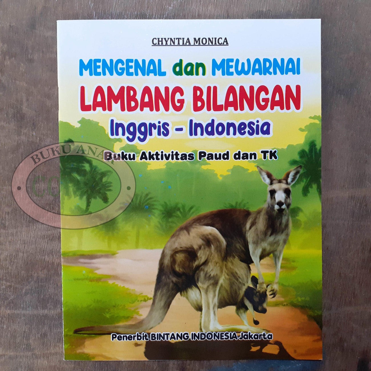 Buku Anak Belajar Mengenal Mewarnai Angka Inggris Indonesia TK PAUD Edukasi Murah - Main view