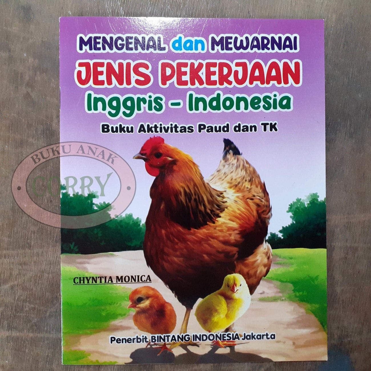 Buku Anak Belajar Mengenal Mewarnai Pekerjaan Inggris Indonesia TK PAUD Edukasi Murah - Main view