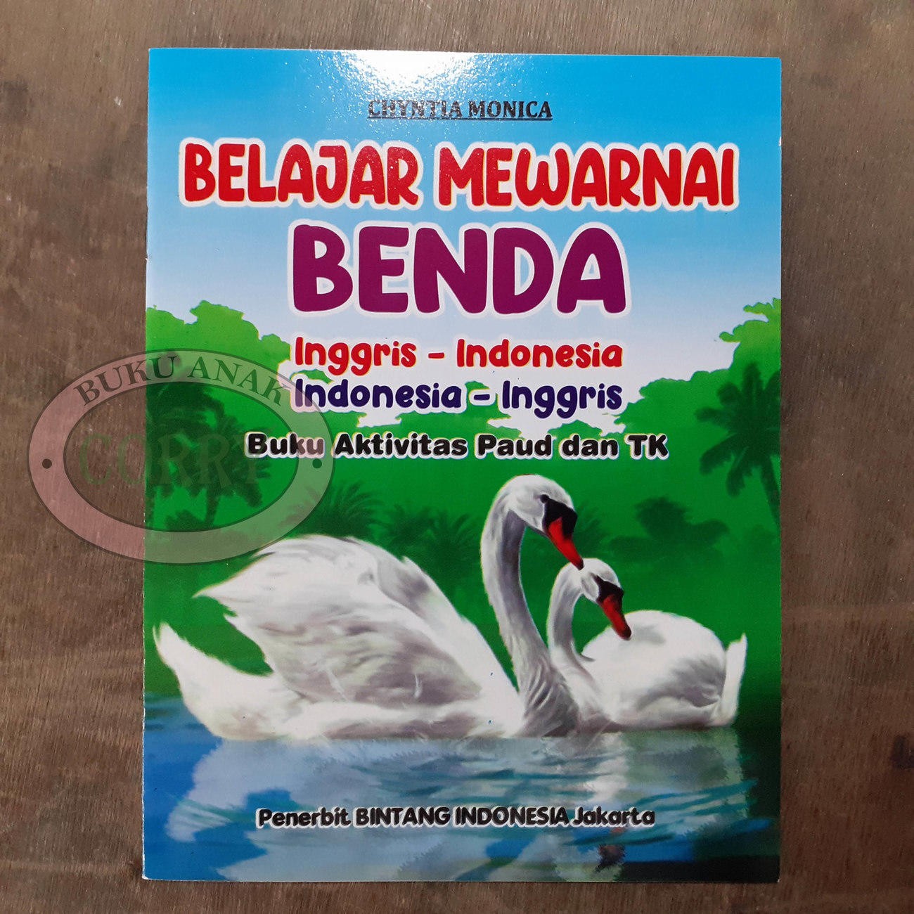 Buku Anak Belajar Mewarnai Benda Inggris Indonesia Gambar TK PAUD Edukasi Murah - Main view