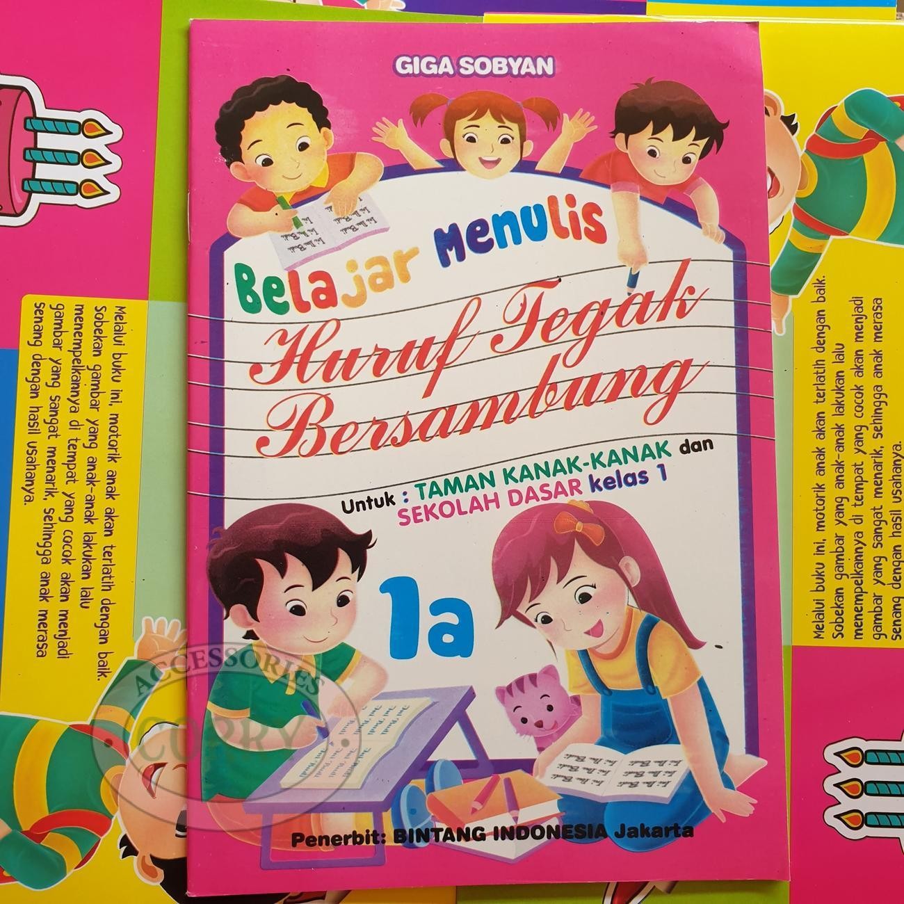 Buku Belajar Anak Menulis Huruf Tegak Bersambung TK Dan SD 1A Huruf Kata Murah - Main view
